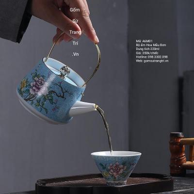 Bộ Ấm Hoa Mẫu Đơn 6 mầu